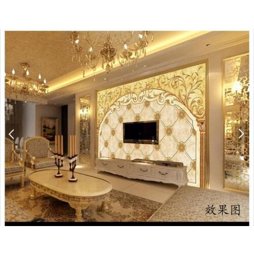 Customized 3d photo wallpaper 3d TV wall wallpaper murals European creative TV wall living room wallpaper