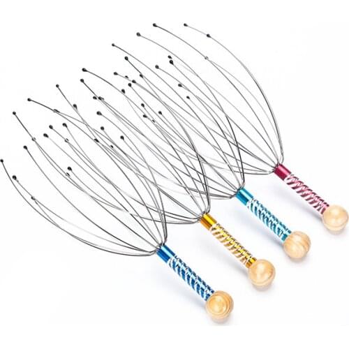The Head Massager Octopus Claw Massager Tool Head Scalp Neck Equipment Stress Release Relax Massage Tens Pain Relief Head Care