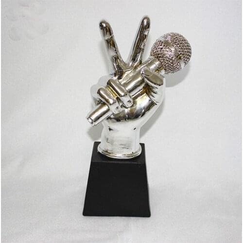 Voice Trophy Cup 28cm Variety Show The Voice Of USA Music Fans Souvenir Microphone Trophies