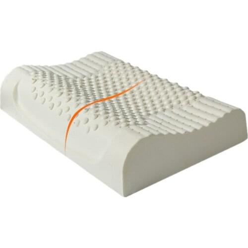Soft Thailand Pure Natural Latex Pillow Neck Cervical Protective Spine Massage gift Remedial Body Pillows Sleeping Pillows