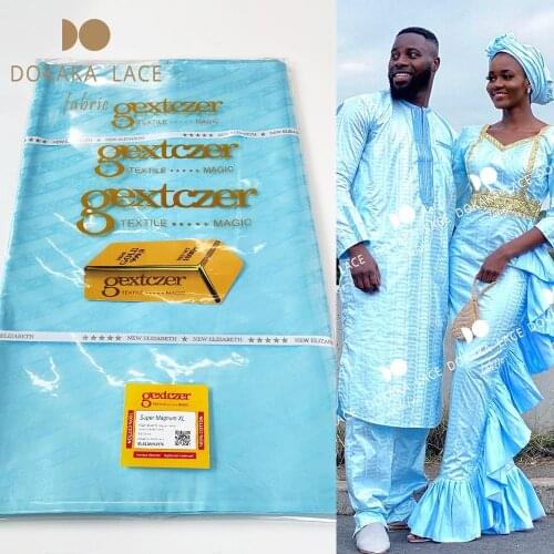 Sky Blue 5 Yards Scented Senegal Bazin Riche Lace Fabrics 2020 High Quality Guinea Gambia Women And Men Basin Wedding Fabrics