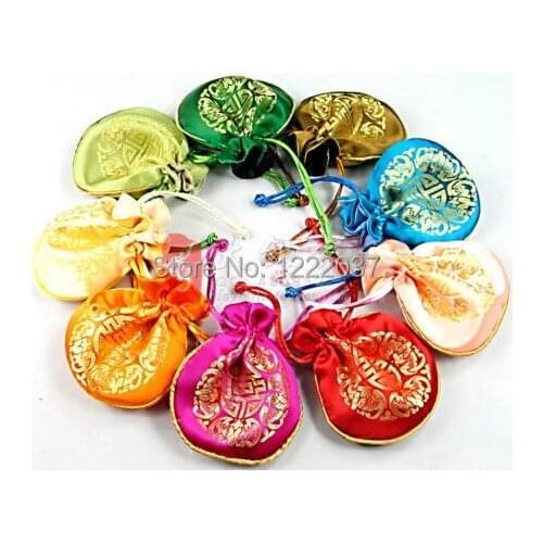 WHOLESALE 10 PCS CHINESE HANDMADE SUN FLOWER JEWELRU pouch PURSE