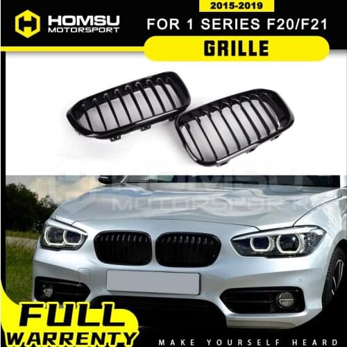 Front Grille for BM-W 1 Series F20 F21 Front mesh Carbon Grille ABS Grille Tri-Colours Grille for 1 Series front bumper mesh