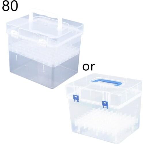 C90C Transparent Marker Pens Storage Box Container Art Craft Tray Office Desk Organizor Home School Students Study Supply
