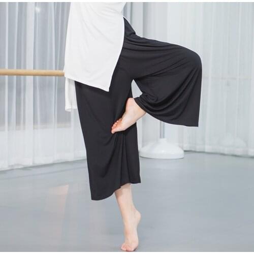 Latin Dance Wide leg pants Lady Ballroom Tango trousers Cha Salsa rumba modern Dance wear costumes Dancewear Yoga costumes