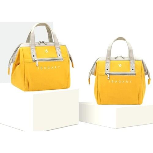 Fresh Cooler Bags Waterproof Nylon Portable Zipper Thermal Oxford Lunch Bags For Women Outdoor Portable Picnic Bags