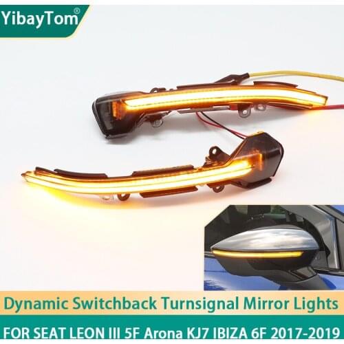 LED Dynamic Mirror Light Turn Signal Indicator Switchback for Seat Leon III Mk3 5F 2013-2018 Ibiza KJ Mk5 V Arona accessories