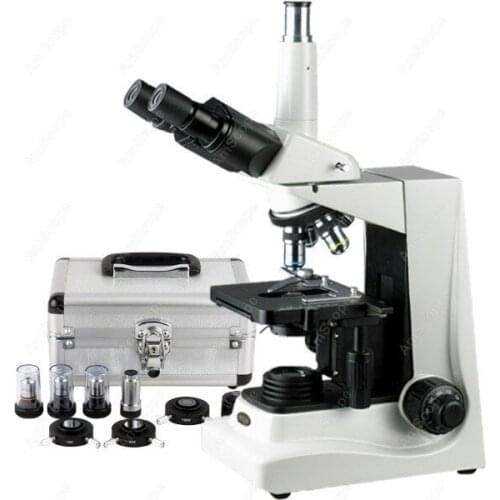 Phase Contrast Trinocular Microscope--AmScope Supplies 40X-1600X Phase Contrast Trinocular Microscope + 8MP Digital Camera
