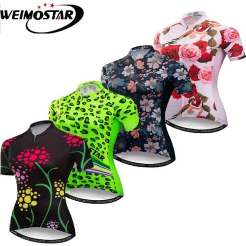 Weimostar Cycling Jersey Women Summer mtb Bike Jersey Mountain Bicycle Wear Clothes Maillot Ciclismo Breathable Cycling Shirt