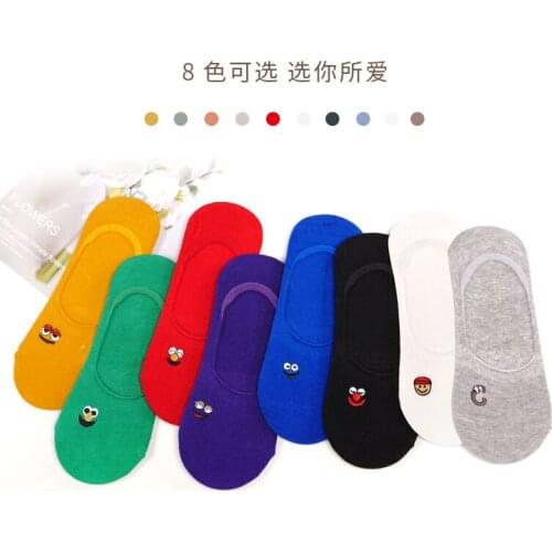 Women Cartoon Socks Japanese Kawayi Ankle Boat Socks Girls Fashion Invisible Non-slip Cotton Socks Funny Socks Low Cut Socks