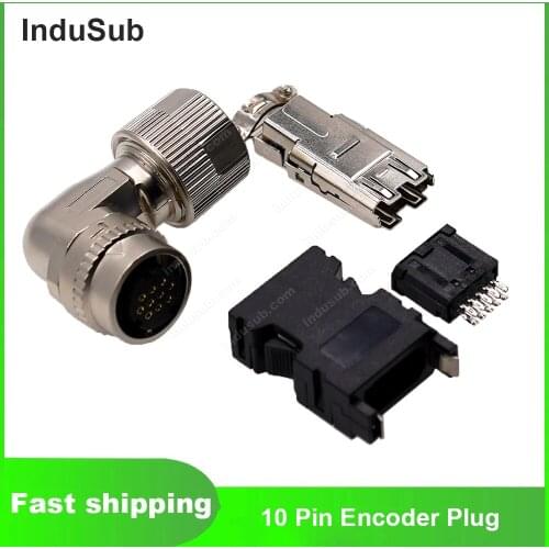 1 Set 10 Pin Encoder Plug Connector MR-J3SCNS MR-J3SCNSA servo plug for Yaskawa for Mitsubishi Servo Motor