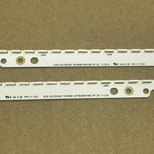 10pcs/100%new 5left & 5right lot new for Samsung UA46ES6100J 2012SVS46 7032NB RIGHT/LEFT 60 3D REV1.1 lamp 572mm long