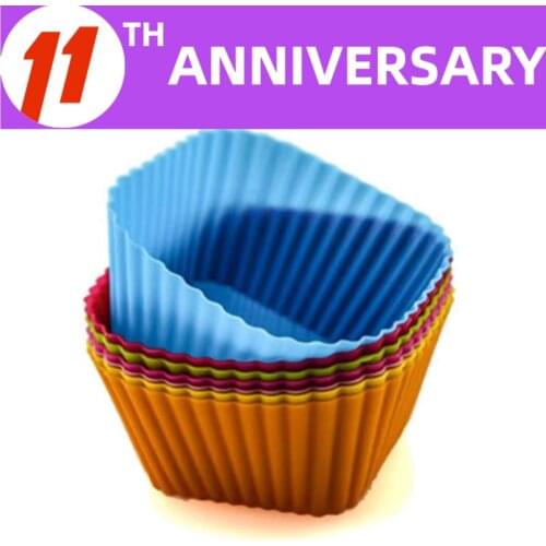 10PCS Pastry Cake Muffin Silicone Cookie Molds Cupcake Magnum Moulds for Baking Dessert