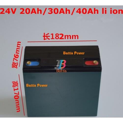 24V 40AH Lithium battery 24V 20AH 30Ah Lithium ion rechargeable for 500W 750W bike Wheel chair Scooter go cart + 5A charger