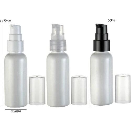 30 x 50ml High Quality Lotion and Crenm Pet Pump Bottle 50cc White Shampoo Packaging