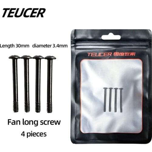 4PCS Computer PC Case Cooling 30mm Fan Mount Screws Black For Fans 60mm 80mm 120mm Length 3cm