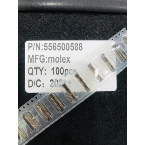 556500588 50 Position Connector Plug, Outer Shroud Contacts Surface Mount Gold