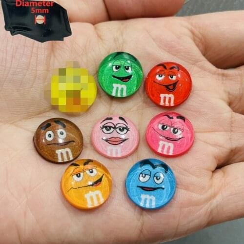 8PCS Resin Cute Cartoon Fridge Magnetic Sticker Kawaii Colourful Chocolate Beans Refrigerator Magnet Party Gift Stationery Toy