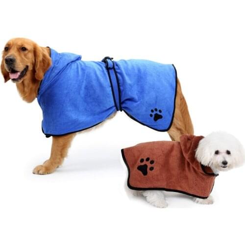 Pet Cat and Dog Absorbent Towel Dog Bath Towel Bathrobe Bathrobe Quick Dry Pets Cleaning Supplies Puppy Accessories Soft