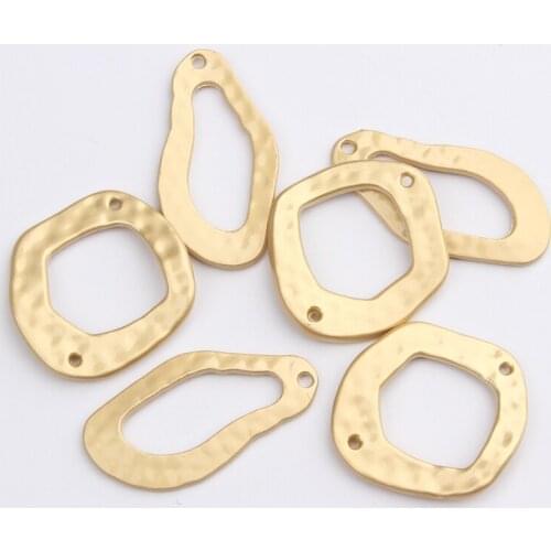 Zinc Alloy Charms Geometry Irregular Charms Connector 6pcs/lot For DIY Jewelry Earrings Making Accessories