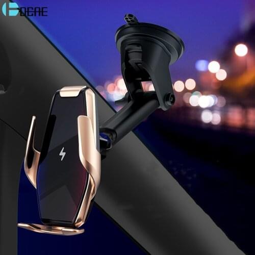 Automatic Clamping Infrared Induction QI Car Wireless Charger 15W Fast Charging Holder for IPhone 12 11 XS XR 8 Samsung S20 S10