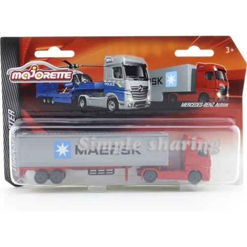 Majorette 1/64 Transporters Series Mercedes-Benz Actros Car Hot Pop Kids Toys Motor Vehicle Diecast Metal Model