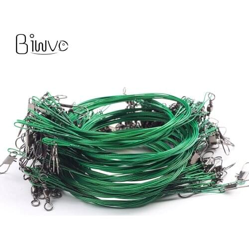 BIWVO 15cm/20cm/25cm/30cm Steel Front Wire Anti Bite Fishing Line All About Fish Accessories Artificial Fish Tackle
