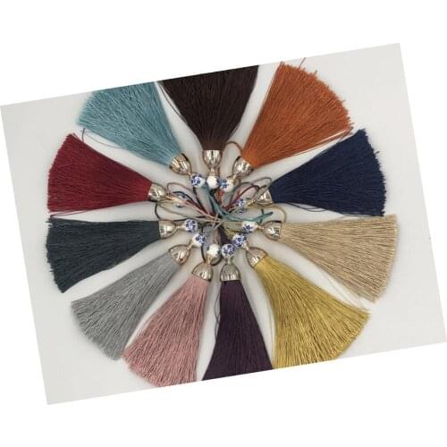 Whole 20PCS /LotHanging Rope Silk Tassels Fringe Sewing Bang Tassel Trim Key Tassels For DIY Embellish Curtain Table Accessories