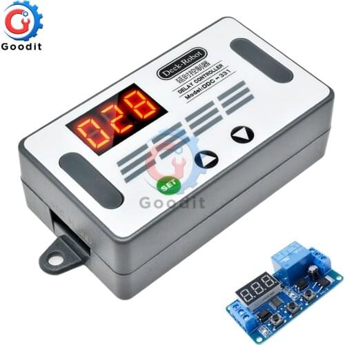 DDC-331 DC 12V Trigger Cycle Time Timer Delay Relay LED Digital Display Adjustable Timing Control Switch Relays with Case