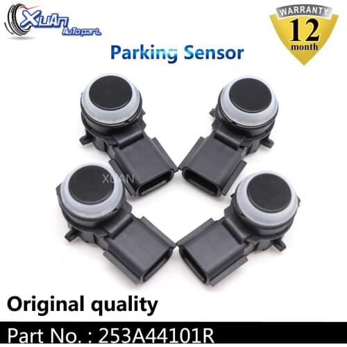 XUAN 4pcs Car PDC Parking Sensor 253A44101R For Renault Distance Control Sensor 253A4-4101R