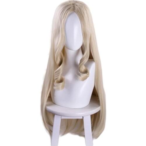 My Boku No Hero Academia Mt.LADY Blonde Long Wavy Cosplay Heat Resistant Synthetic Hair Carnival Halloween Party + Free Wig Cap