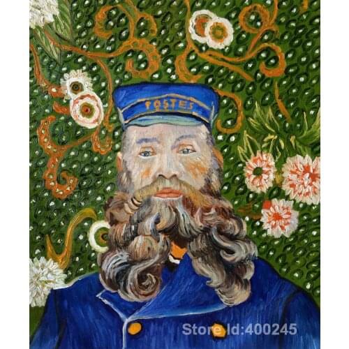 Modern art oil paintings Portrait of the Postman Joseph Roulin Vincent Van Gogh Reproduction canvas Hand painted High quality