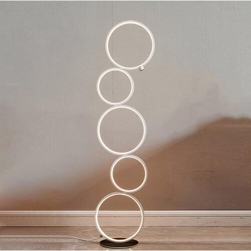 Creative Bedroom Bedside Decoration Led Ring Floor Lamp Modern Home Floor Light, Living Room Indoor Standing Lighting Lamp