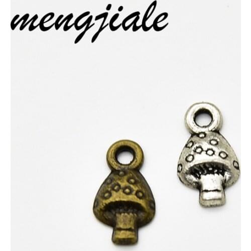 60pcs Hot sell Alloy charms Mushroom charms mushroom Pendants Fit Necklace & Pendant DIY Making 13*7mm
