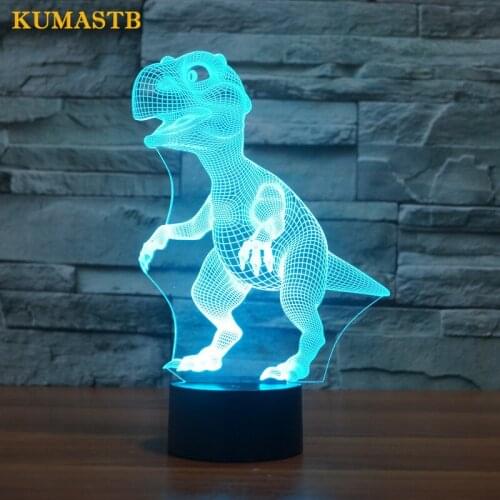 3D Dinosaur Night Light 7 Colors Change LED Touch Night Lamp Bedside Table Lamp for Children Birthday Christmas Gift