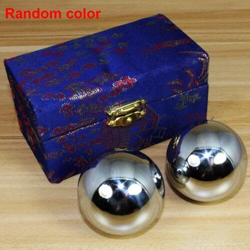 New 38mm Sliver Chinese Health Exercise Stress Relaxation Therapy Baoding Balls