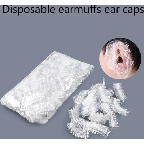 30Pc Disposable Earmuffs Ear Caps Household Bathing Waterproof Artifact Ear Protective Cover Earmuffs Hair Bonnet Salon Bathroom