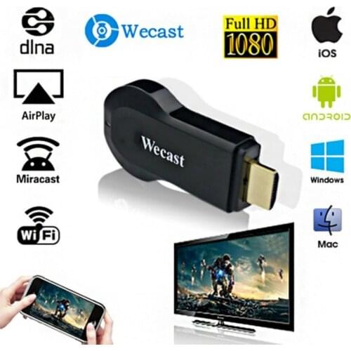 Original Wecast C2+ Miracast DLNA Wireless WiFi Display TV Dongle Streaming Media Player Support Mirroring Android Systerm