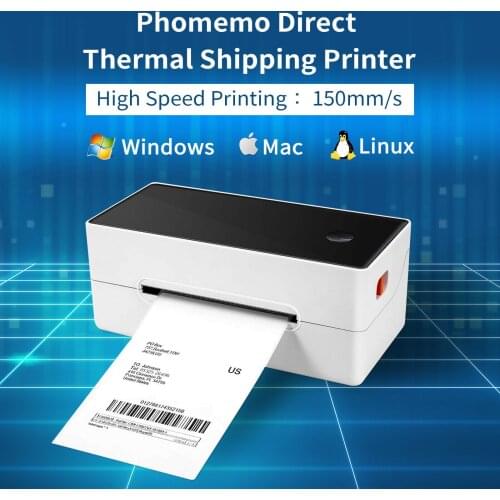 Phomemo Label Printer 4x6 High Speed Thermal Shipping Label Barcode Printer with Paper and USB