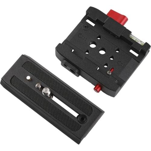 Aluminum Alloy Quick Release Plate Assembly P200 Clamp Adapter for Manfrotto 577 501 500AH 701HDV Q5 Camera Tripod Kit HCCY