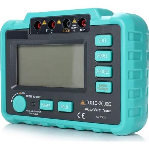 ROKTOOLS Dust Moisture Proof Resistance Multimeter Digital Earth Resistance Tester Grounding Resistance Meter