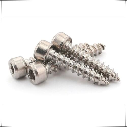 Grade 8.8 Harden Nickel Plated Steel Hex Socket Cap Head Speaker Model Wood Self Tapping Screw