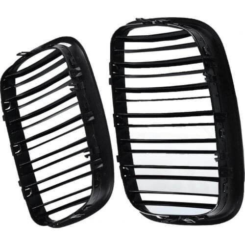 1 Pair Grilles Hollow Perfect Fitment ABS Vehicle Front Grille 51137157687/51137157688/51137185223 for BMW X5 Series E70 07-13