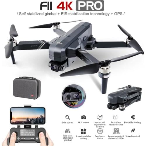 SJRC F11 4K Pro 5G WIFI 1.2KM FPV GPS With 4K HD Camera 2-Axis Gimbal Brushless Foldable RC Drone Quadcopter RTF VS SG906 Max