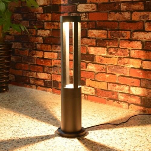 40/60CM Post Bollard Light Outdoor Waterproof Garden Landscape Lighting Column Lamp Aluminum Street Lawn Pathway Walkway Lights