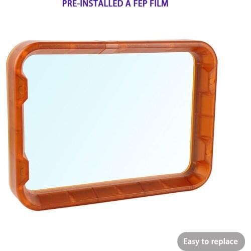 Resin LCD 3D Printer Material Rack DLP Printing Resin Vat 255*190*34mm with FEP Film Compatible with Wanhao D8 3D Printer