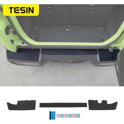 TESIN 3Pcs Car Rear Bumper Anti-scratch Protection Cover Stickers For Suzuki Jimny 2019 2020 2021 Exterior Parts Car Accessories