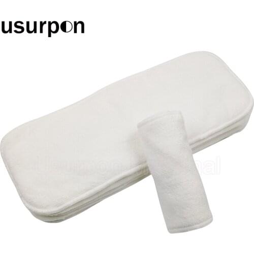 [usurpon] 5pcs /10pcs Microfiber Insert 3 layers super absorbent durable diaper insert washable microfiber baby diaper insert