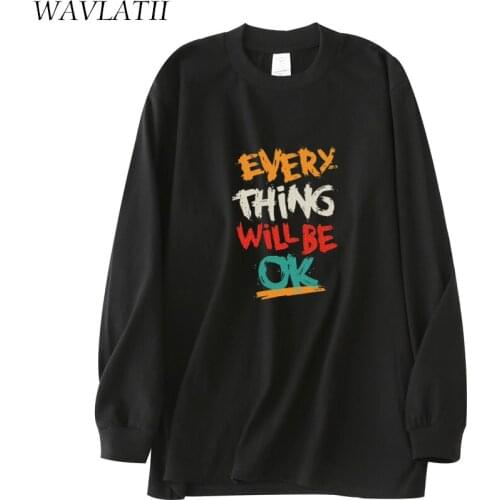 WAVLATII Women's Sweatshirts With Inscriptions