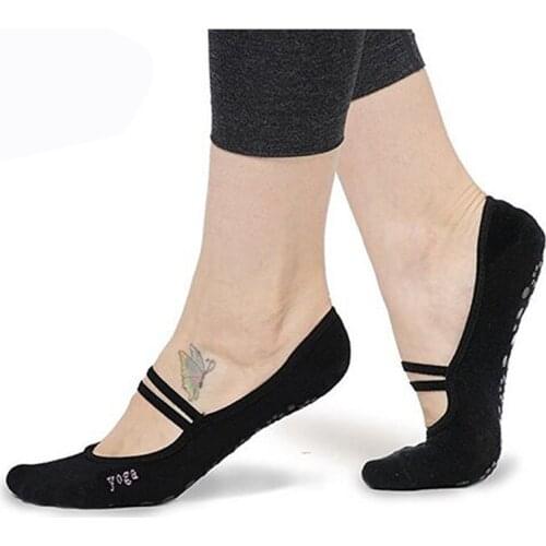 Backless Yoga Socks For Women Anti-slippery Cycling Socks Round Toe Pilates Socks Ballet Heel Protector Sports Accessories